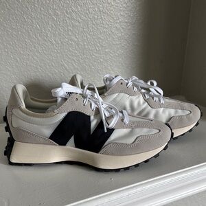 New Balance Women’s 327 Sneakers in Sea Salt with White and Black